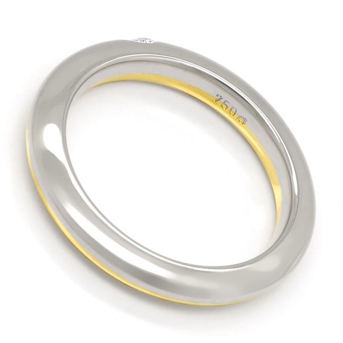 Foto 3 - Brillant-Ring in 750er Gelbgold und Weißgold, S2061